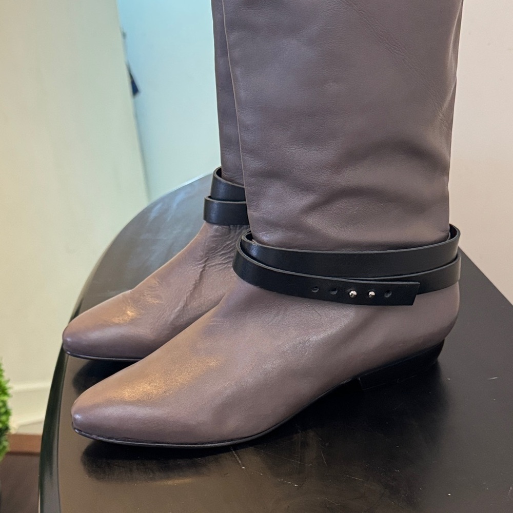 Pour La Victoire Gray Over The Knee Pull Up Boots, Like New View 5